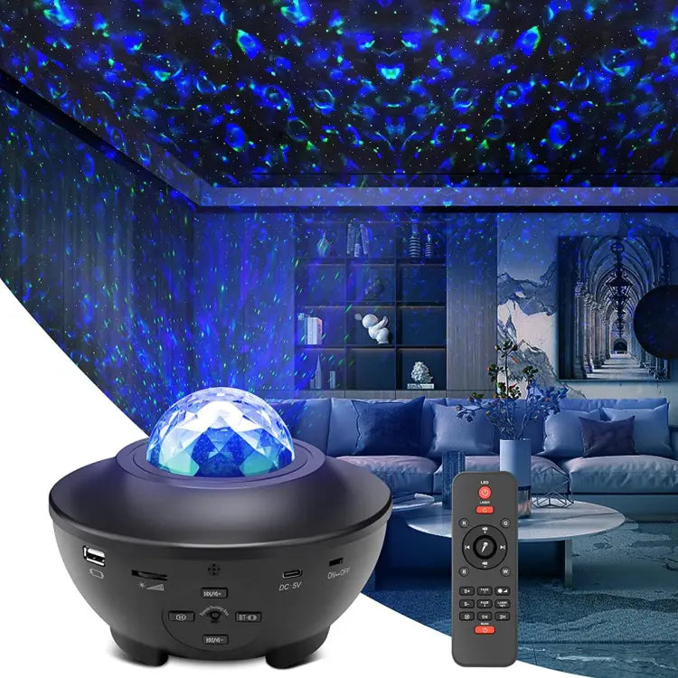 Projector Night Lamp With Music Bluetooth Speaker