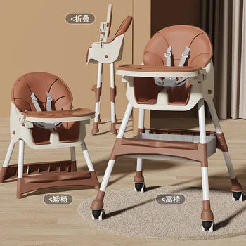 Folding Baby Highchair Kids Chair Dinning High Chair for Children Feeding Baby Table and Chair for Babies Toddler Booster Seat